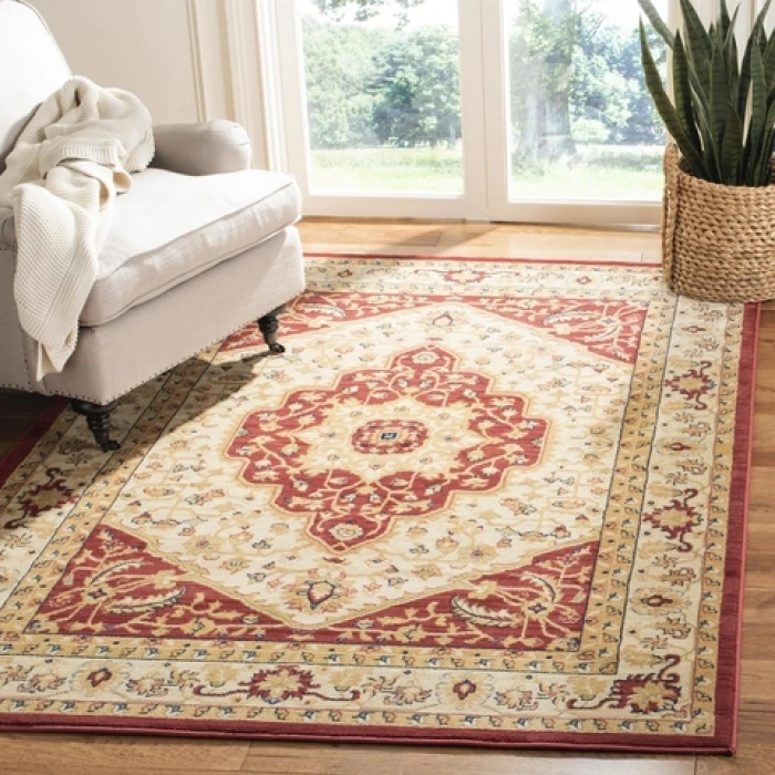 Safavieh Austin AUS1580 Creme / Red 9'-6" X 13' Rectangle Area Rug