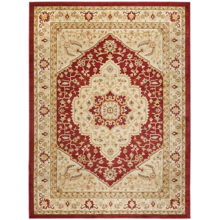 Safavieh Austin AUS1580 Red / Creme 5'-3" X 7'-6" Rectangle Area Rug