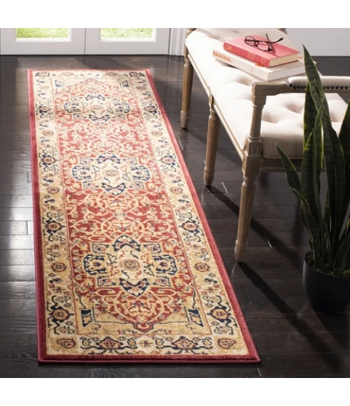 Safavieh Austin AUS1590 Red / Creme 2'-3" X 8' Runner Area Rug