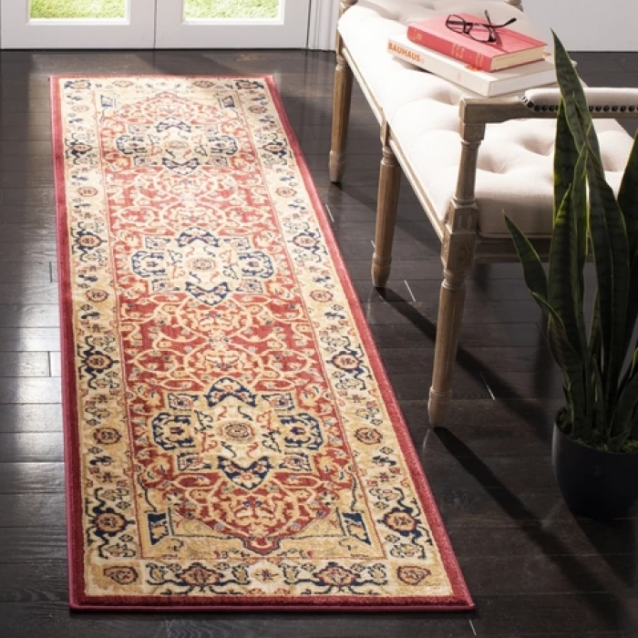 Safavieh Austin AUS1590 Red / Creme 2'-3" X 8' Runner Area Rug