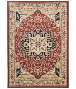 Safavieh Austin AUS1590 Red / Creme 4' X 5'-7" Rectangle Area Rug