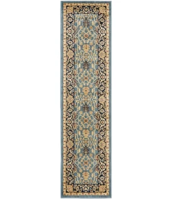 Safavieh Austin AUS1620 Light Blue / Navy 2'-3" X 8' Runner Area Rug