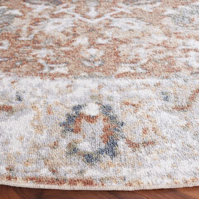 Safavieh Baltimore BAL852 Ivory / Rust 6'-7" X 6'-7" Round Area Rug
