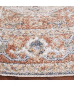 Safavieh Baltimore BAL854 Beige / Rust 6'-7" X 6'-7" Round Area Rug