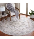 Safavieh Baltimore BAL854 Light Grey / Rust 6'-7" X 6'-7" Round Area Rug