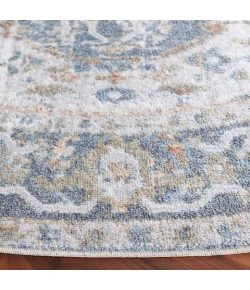 Safavieh Baltimore BAL854 Light Grey / Blue 6'-7" X 6'-7" Round Area Rug