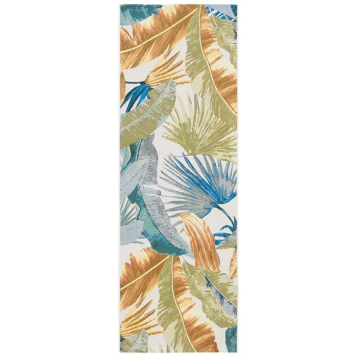 Safavieh Barbados BAR520 Gold / Green 2'-8" X 8' Runner Area Rug