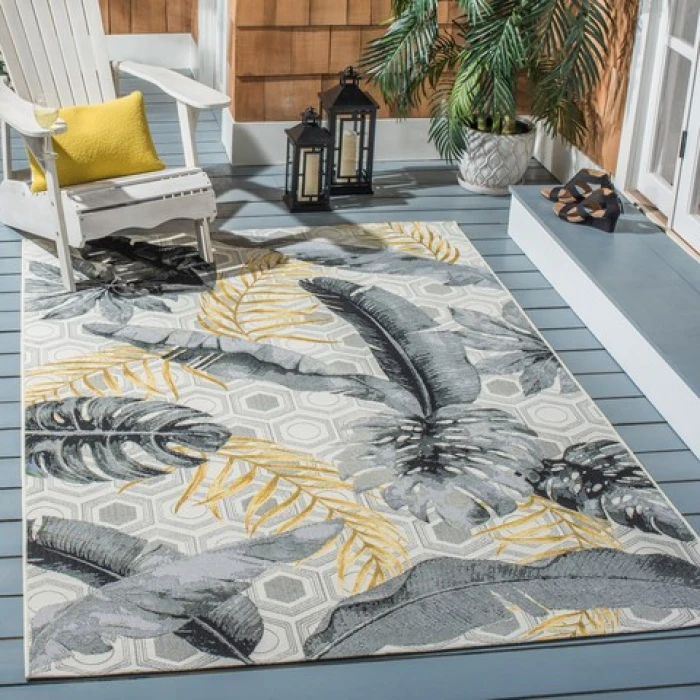Safavieh Barbados BAR524 Grey / Gold 9'-10" x 12'-5" Rectangle Area Rug