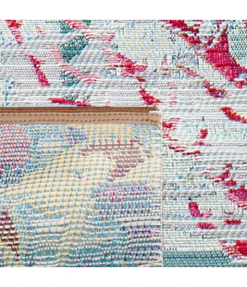 Safavieh Barbados BAR535 Teal / White 4' X 6' Rectangle Area Rug