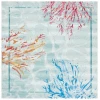 Safavieh Barbados BAR535 Teal / White 6'-6" x 6'-6"Square Square Area Rug