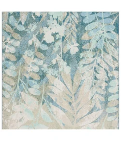 Safavieh Barbados BAR541 Blue Green / Ivory 6'-6" x 6'-6"Square Square Area Rug