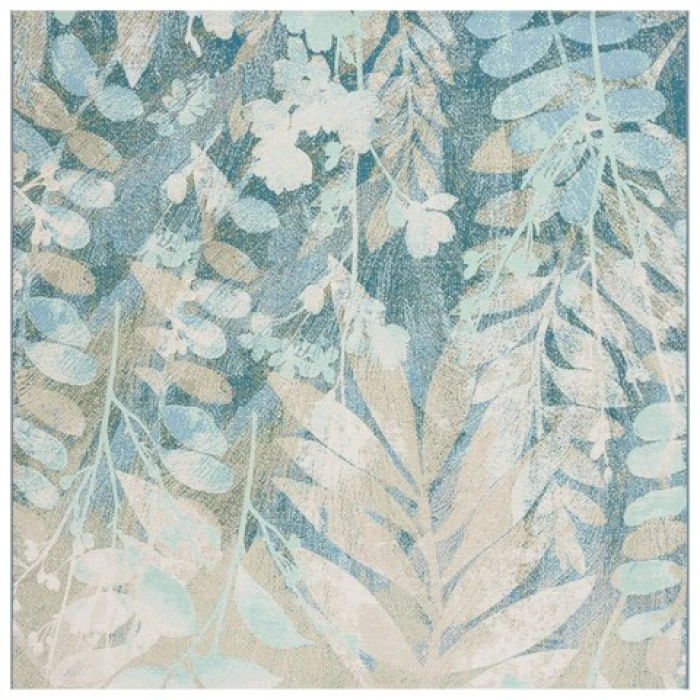 Safavieh Barbados BAR541 Blue Green / Ivory 6'-6" x 6'-6"Square Square Area Rug