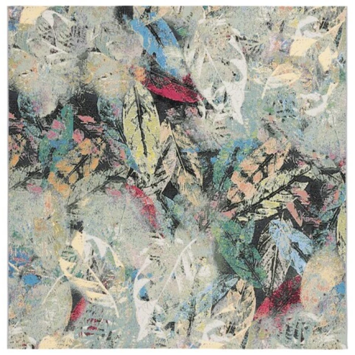 Safavieh Barbados BAR542 Black Green / Pink 6'-6" x 6'-6"Square Square Area Rug