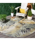 Safavieh Barbados BAR543 Green / Black Gold 6'-6" X 6'-6" Round Area Rug