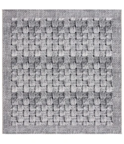 Safavieh Barbados BAR557 Black / Ivory 6'-6" x 6'-6"Square Square Area Rug