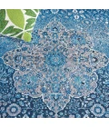 Safavieh Barbados BAR558 Blue / Ivory 2'-8" X 8' Runner Area Rug