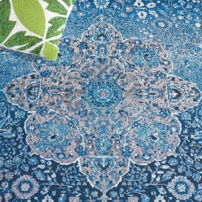 Safavieh Barbados BAR558 Blue / Ivory 9'-10" x 12'-5" Rectangle Area Rug