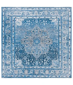 Safavieh Barbados BAR558 Blue / Ivory 6'-6" x 6'-6"Square Square Area Rug