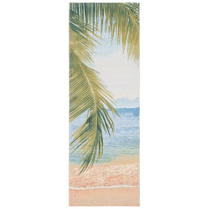Safavieh Barbados BAR560 Gold / Blue 2'-8" X 8' Runner Area Rug