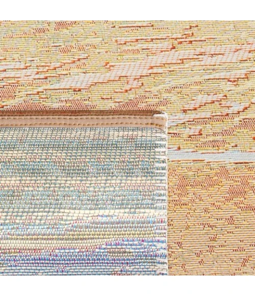 Safavieh Barbados BAR560 Gold / Blue 6'-6" x 9'-4" Rectangle Area Rug