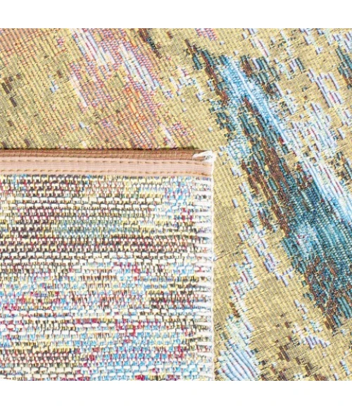 Safavieh Barbados BAR581 Gold / Blue 5'-3" X 7'-6" Rectangle Area Rug