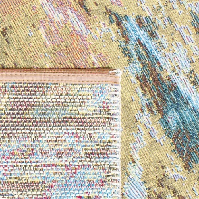 Safavieh Barbados BAR581 Gold / Blue 5'-3" X 7'-6" Rectangle Area Rug