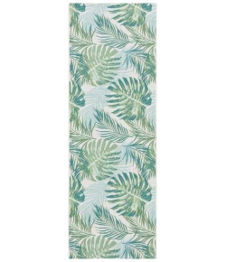 Safavieh Barbados BAR592 Green / Teal 2'-8" X 8' Runner Area Rug