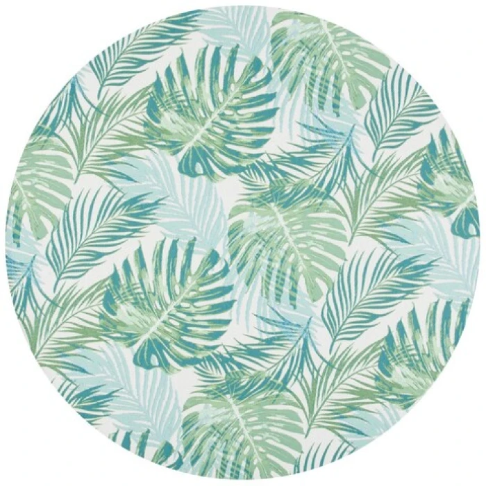 Safavieh Barbados BAR592 Green / Teal 6'-6" X 6'-6" Round Area Rug