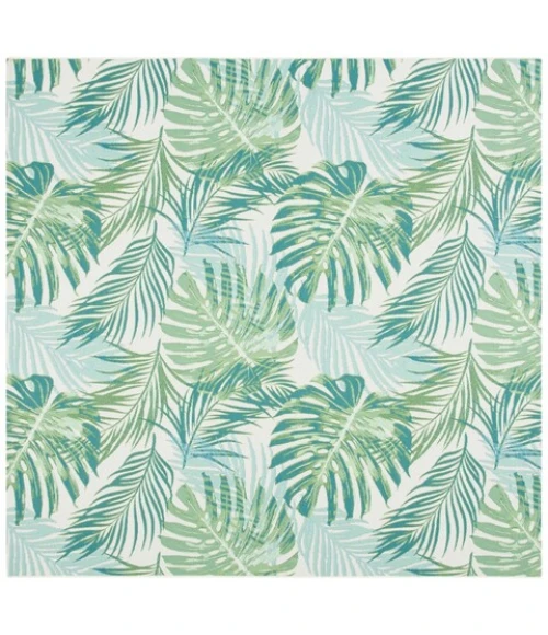 Safavieh Barbados BAR592 Green / Teal 8' X 8' Square Area Rug