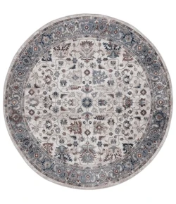 Safavieh Bayside BAY100 Grey / Blue 6'-7" X 6'-7" Round Area Rug