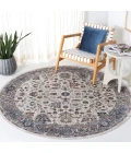 Safavieh Bayside BAY100 Grey / Blue 6'-7" X 6'-7" Round Area Rug