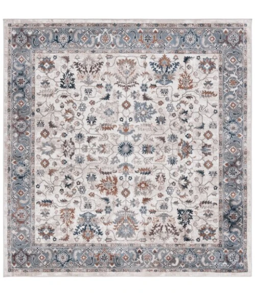 Safavieh Bayside BAY100 Grey / Blue 6'-7" X 6'-7" Square Area Rug