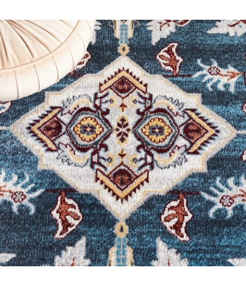 Safavieh Bayside BAY104 Blue / Grey 5'-3" X 7'-6" Rectangle Area Rug