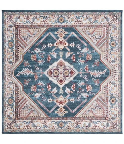Safavieh Bayside BAY104 Blue / Grey 6'-7" X 6'-7" Square Area Rug