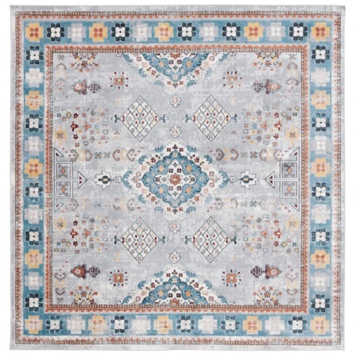 Safavieh Bayside BAY106 Light Grey / Blue 6'-7" X 6'-7" Square Area Rug