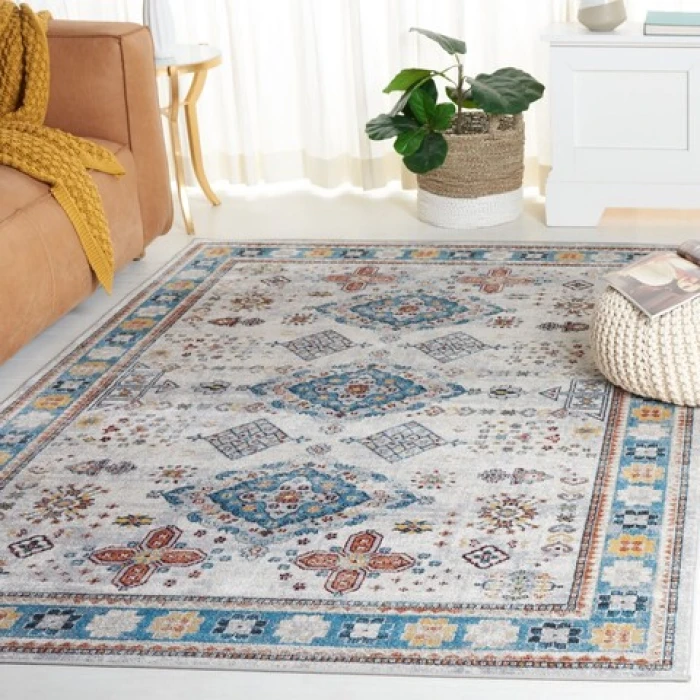 Safavieh Bayside BAY106 Grey / Blue 5'-3" X 7'-6" Rectangle Area Rug