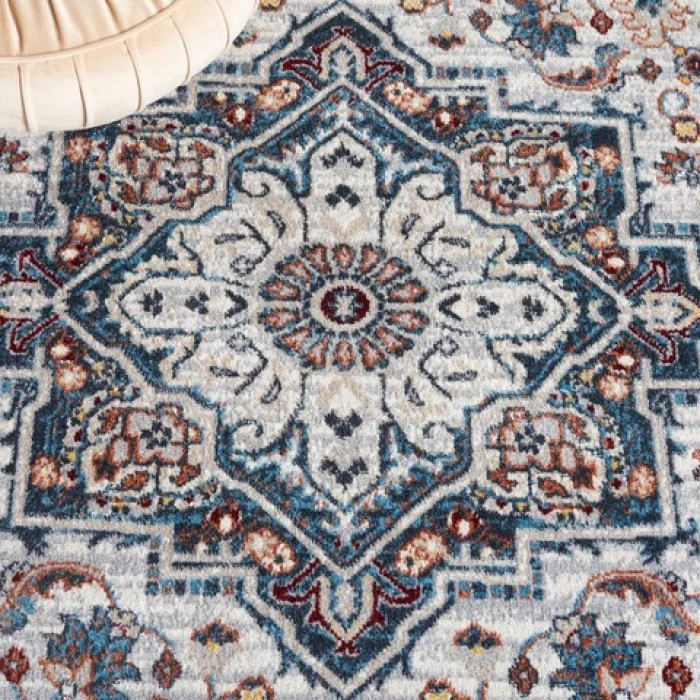 Safavieh Bayside BAY110 Blue / Grey 2'-2" X 8' Runner Area Rug