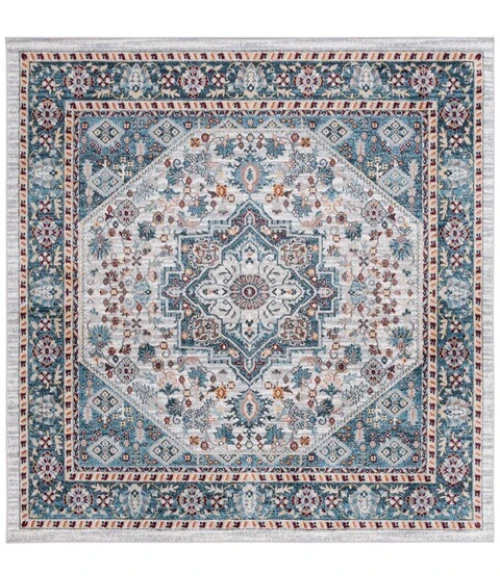 Safavieh Bayside BAY110 Blue / Grey 6'-7" X 6'-7" Square Area Rug
