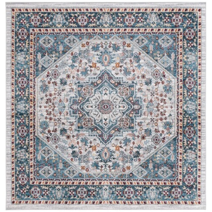 Safavieh Bayside BAY110 Blue / Grey 6'-7" X 6'-7" Square Area Rug