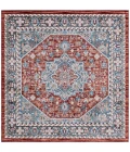 Safavieh Bayside BAY110 Red / Blue 6'-7" X 6'-7" Square Area Rug