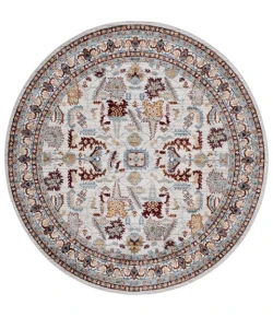 Safavieh Bayside BAY112 Beige / Blue 6'-7" X 6'-7" Round Area Rug