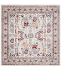 Safavieh Bayside BAY112 Beige / Blue 6'-7" X 6'-7" Square Area Rug