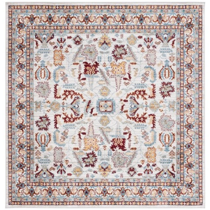 Safavieh Bayside BAY112 Beige / Blue 6'-7" X 6'-7" Square Area Rug