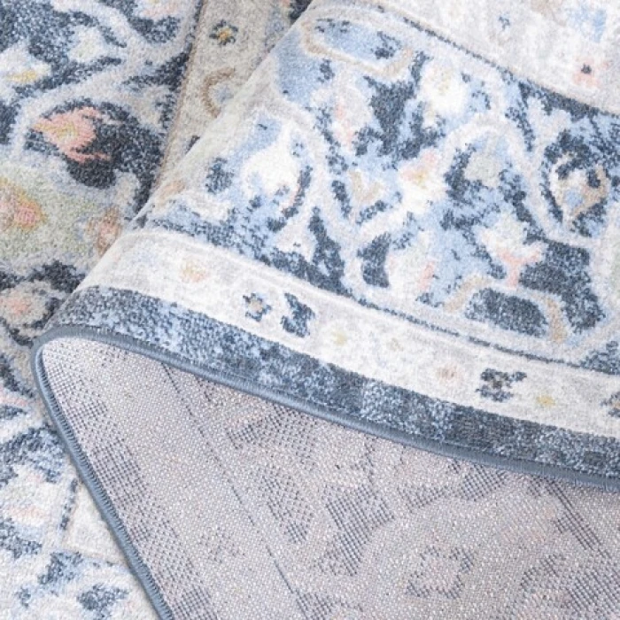Safavieh Bayside BAY114 Blue / Ivory 2'-2" X 8' Runner Area Rug