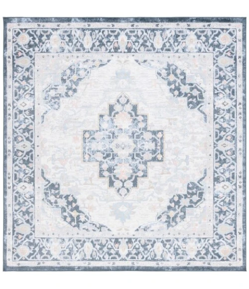 Safavieh Bayside BAY114 Blue / Ivory 6'-7" X 6'-7" Square Area Rug