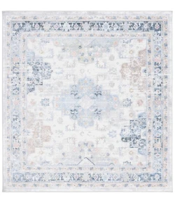 Safavieh Bayside BAY116 Grey / Blue 6'-7" X 6'-7" Square Area Rug
