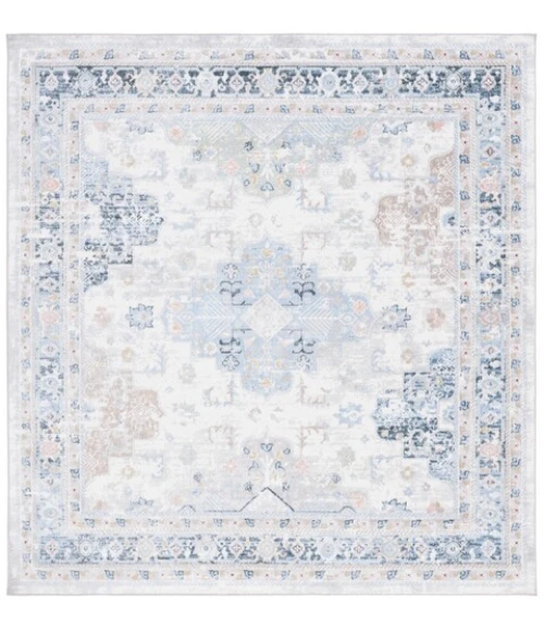 Safavieh Bayside BAY116 Grey / Blue 6'-7" X 6'-7" Square Area Rug