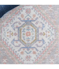 Safavieh Bayside BAY118 Ivory / Blue Pink 6'-7" X 6'-7" Round Area Rug