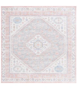 Safavieh Bayside BAY118 Ivory / Blue Pink 6'-7" X 6'-7" Square Area Rug