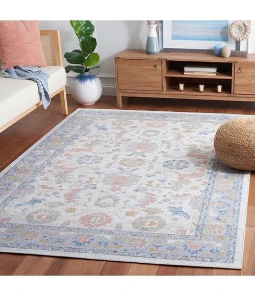 Safavieh Bayside BAY120 Beige / Blue 5'-3" X 7'-6" Rectangle Area Rug